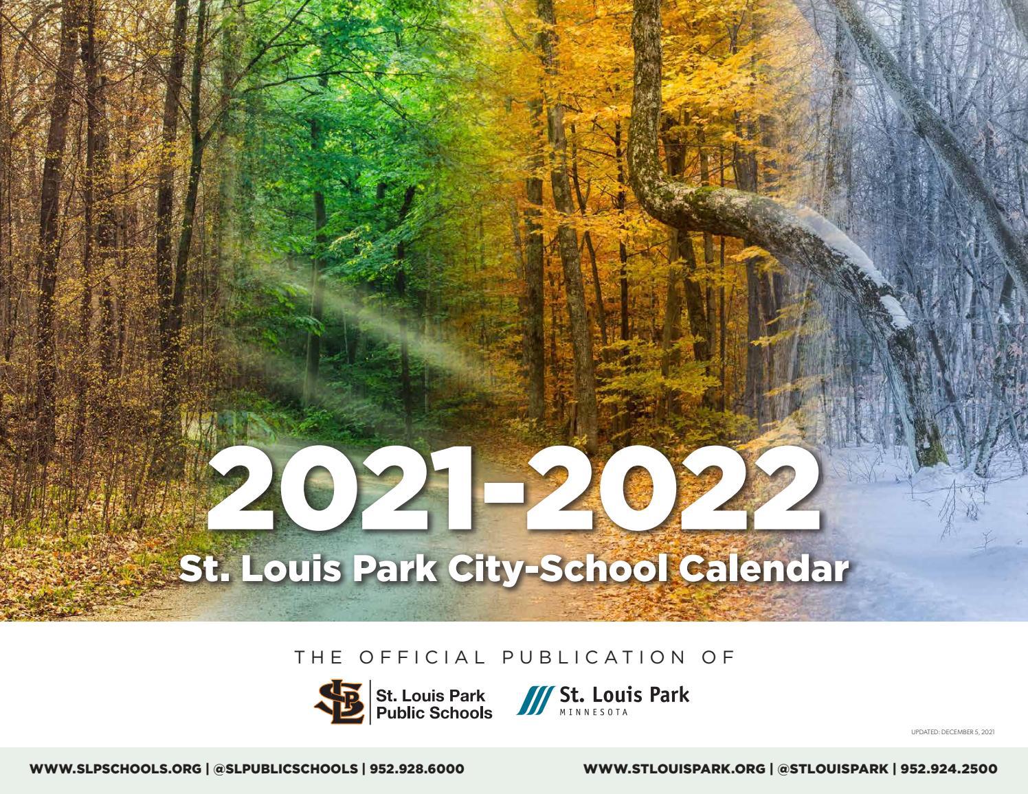 City school Calendar 2021 2022 By City Of St Louis Park Issuu City school Calendar 2021 2022 By City Of St Louis Park Issuu