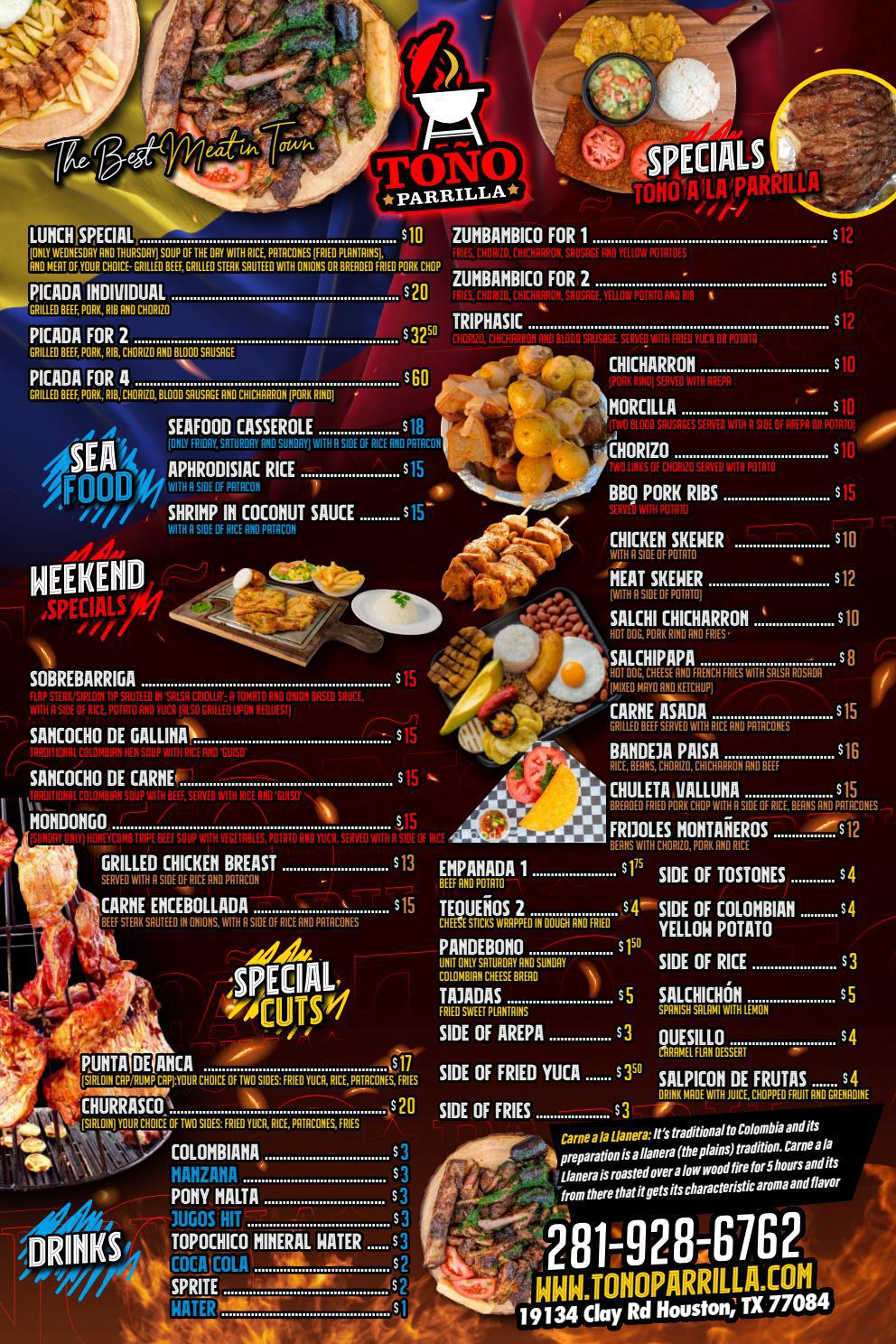 TOÑO PARRILLA Menu English by EmpireSignsIndustry Issuu