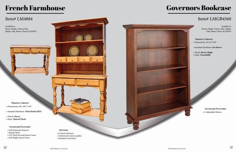 E & G Amish Furniture 家具目录 · 2021 L&M Woodworking - E&G Amish 家具 第 17 页