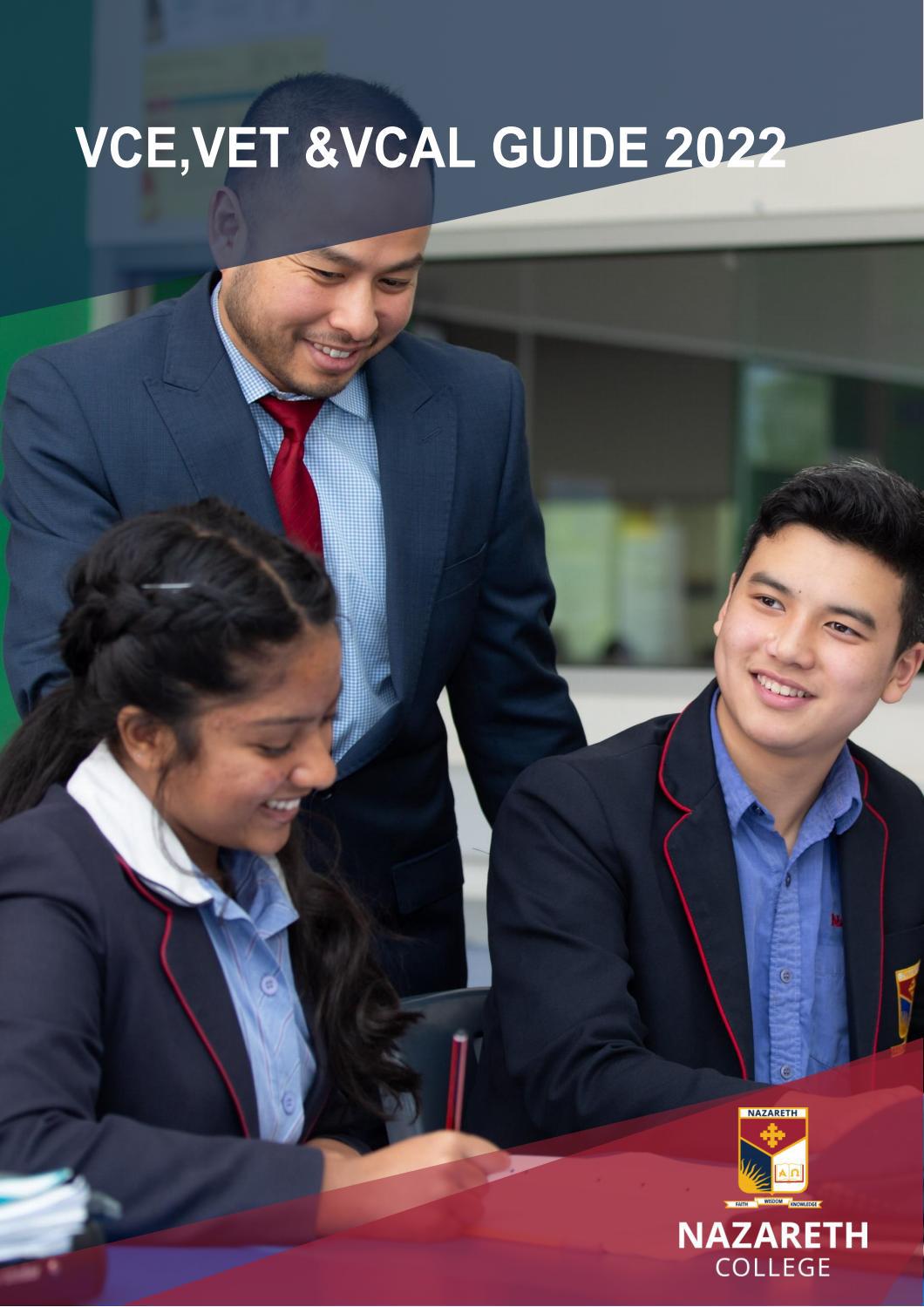 VCE, VET & VCAL Guide by nazarethcollege Issuu