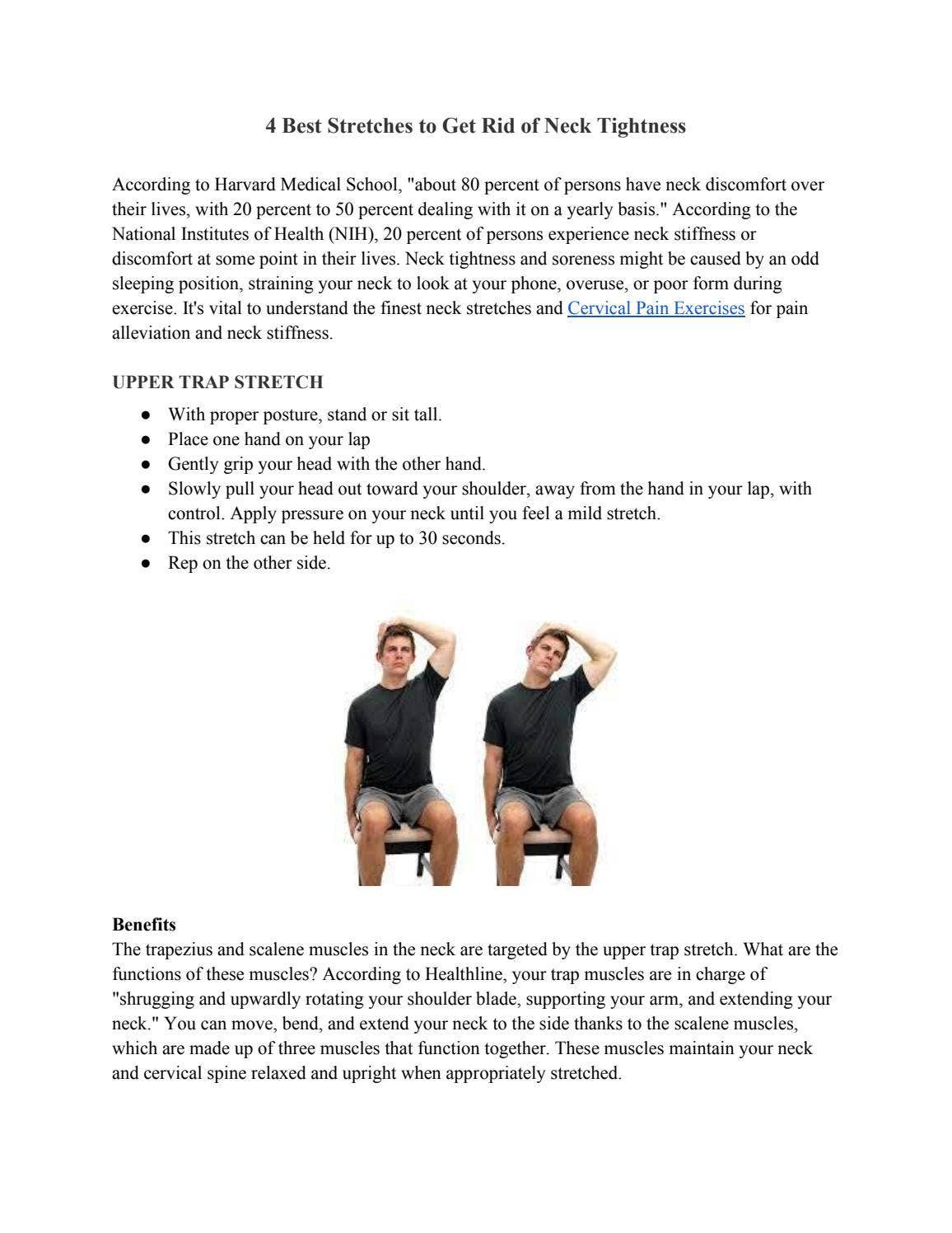 4 Best Stretches to Get Rid of Neck Tightness by spinalogypune - Issuu
