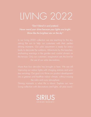 Studio L+A agency 灯饰目录 · Sirius Living 2022 第 3 页