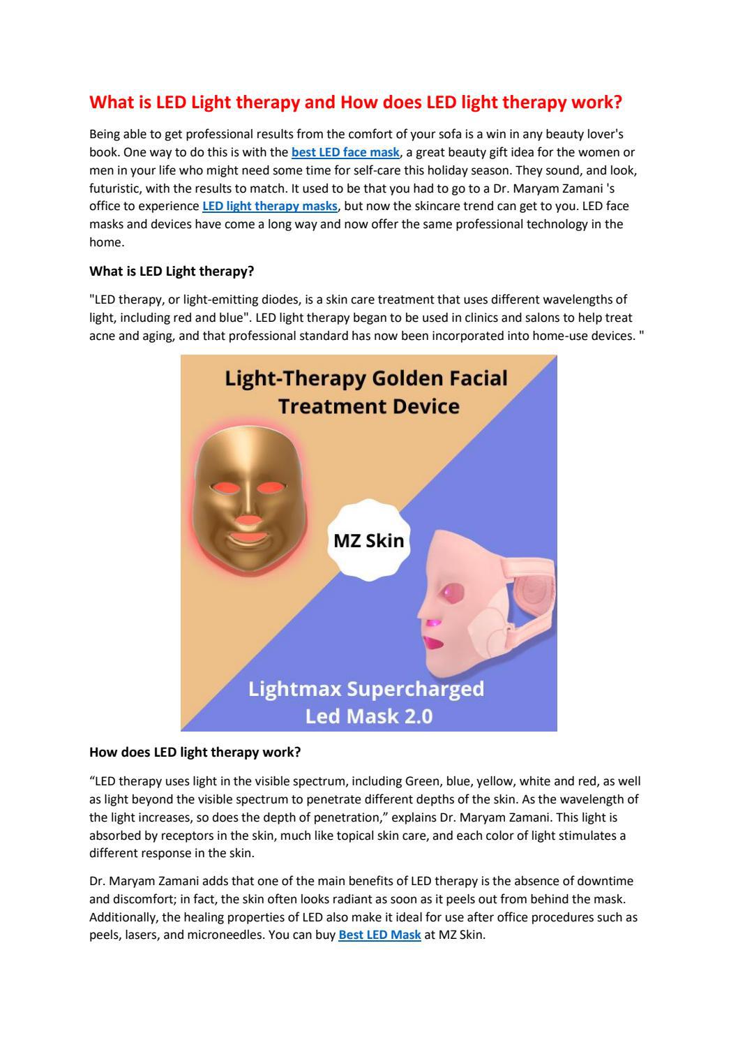 What is LED Light therapy and How does LED light therapy work by mzskin