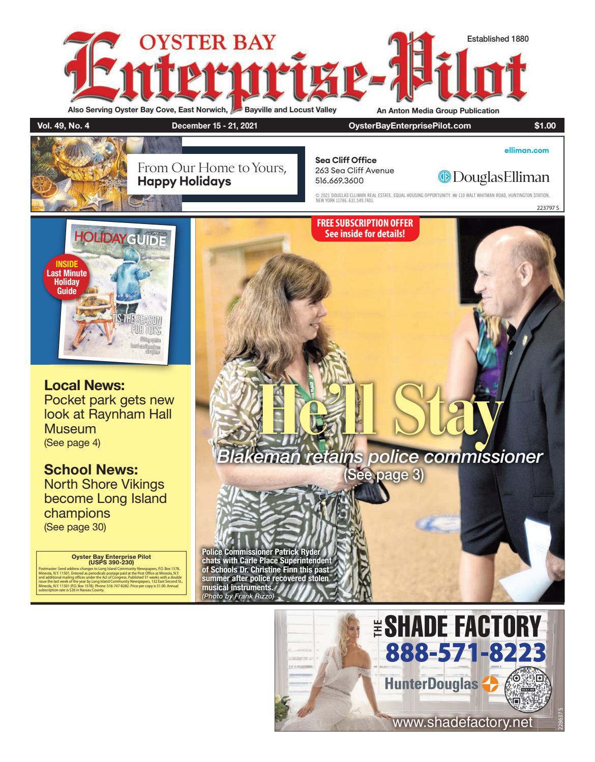 Oyster Bay EnterprisePilot 12/15/21 edition is published weekly by