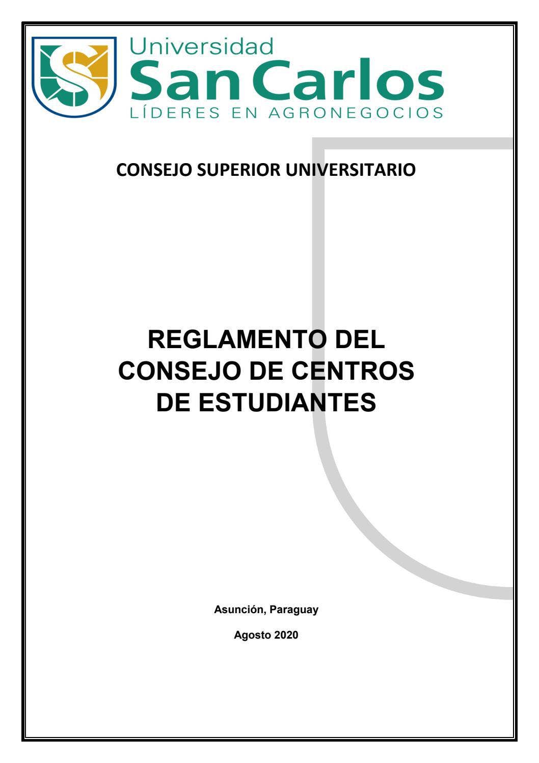 Reglamento del Consejo de Centros de Estudiantes by Universidad San ...
