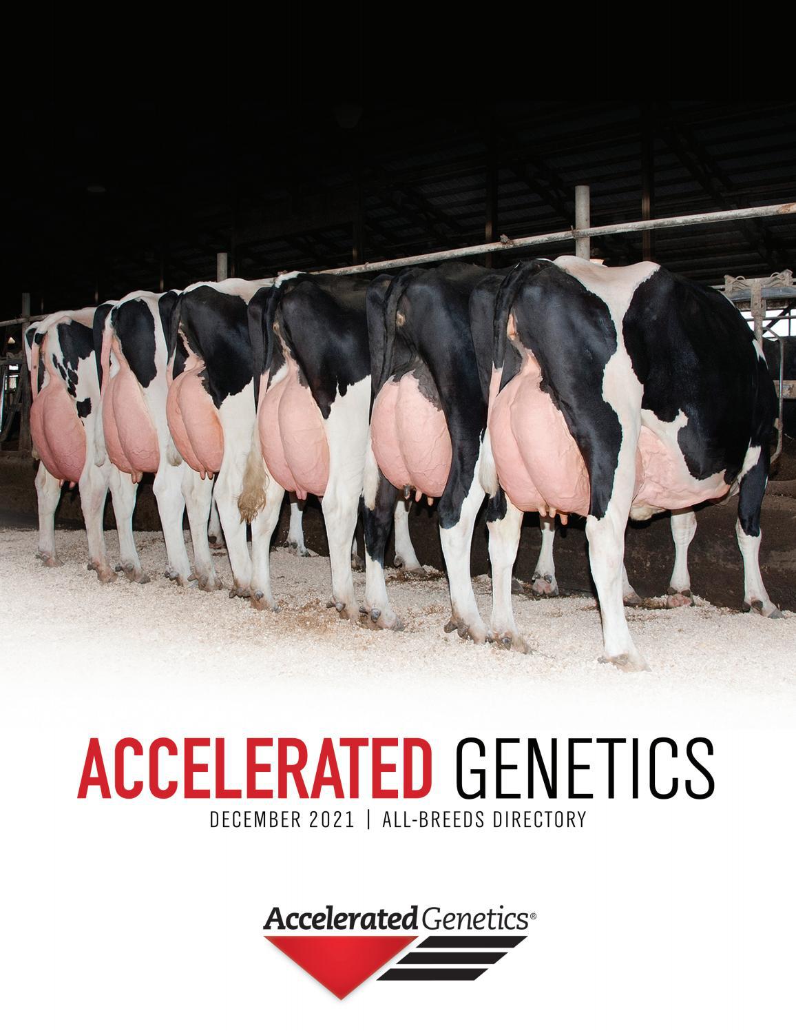 Accelerated Genetics December 2021 All-Breeds Dairy Sire Directory  