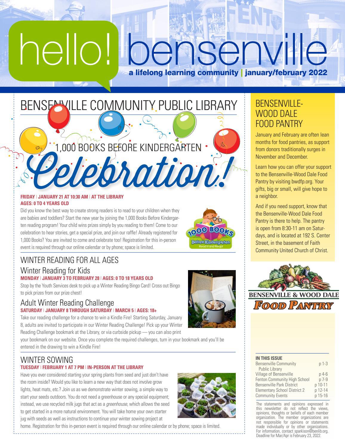 Community Newsletter January/February 2022 by Village of Bensenville