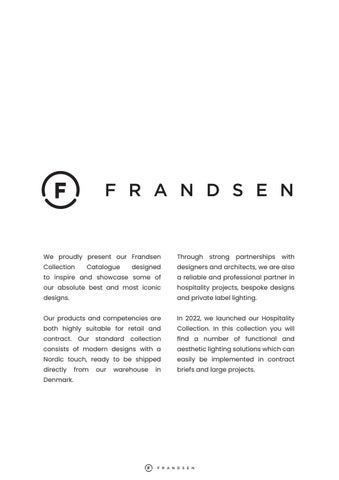 Frandsen 灯饰目录 2022, 零售 and 工程 第 2 页
