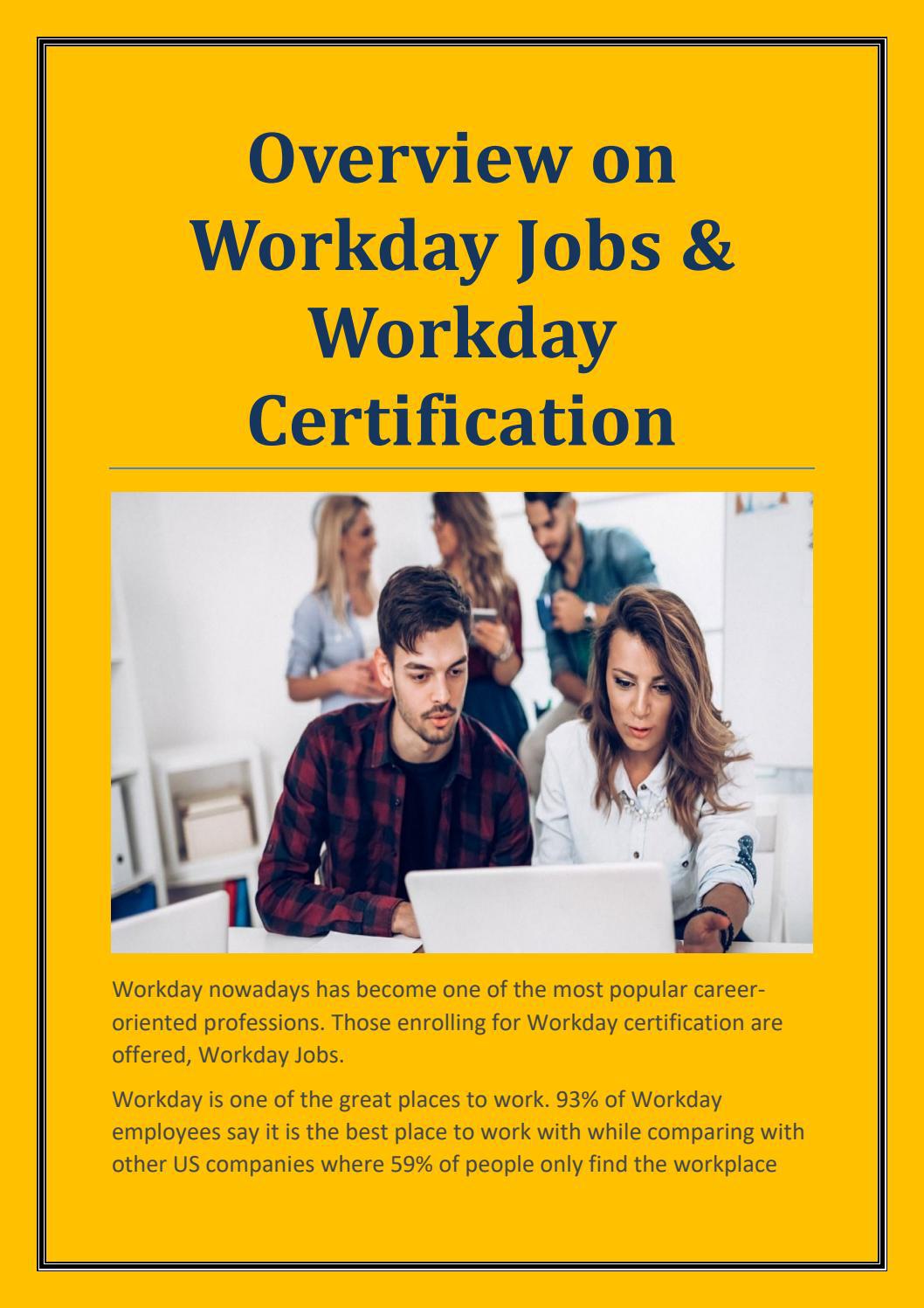 Overview on Workday Jobs & Workday Certification by ERP Cloud Training