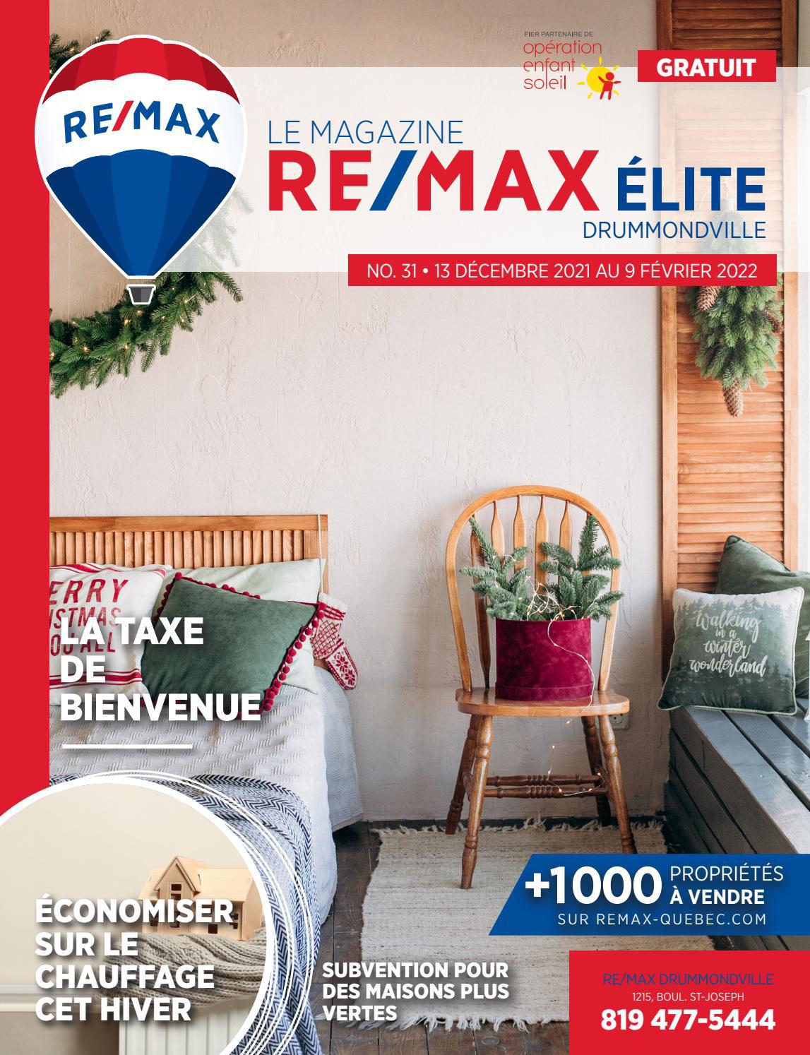 RE/MAX Élite Drummondville Édition décembrejanvier 20212022 by