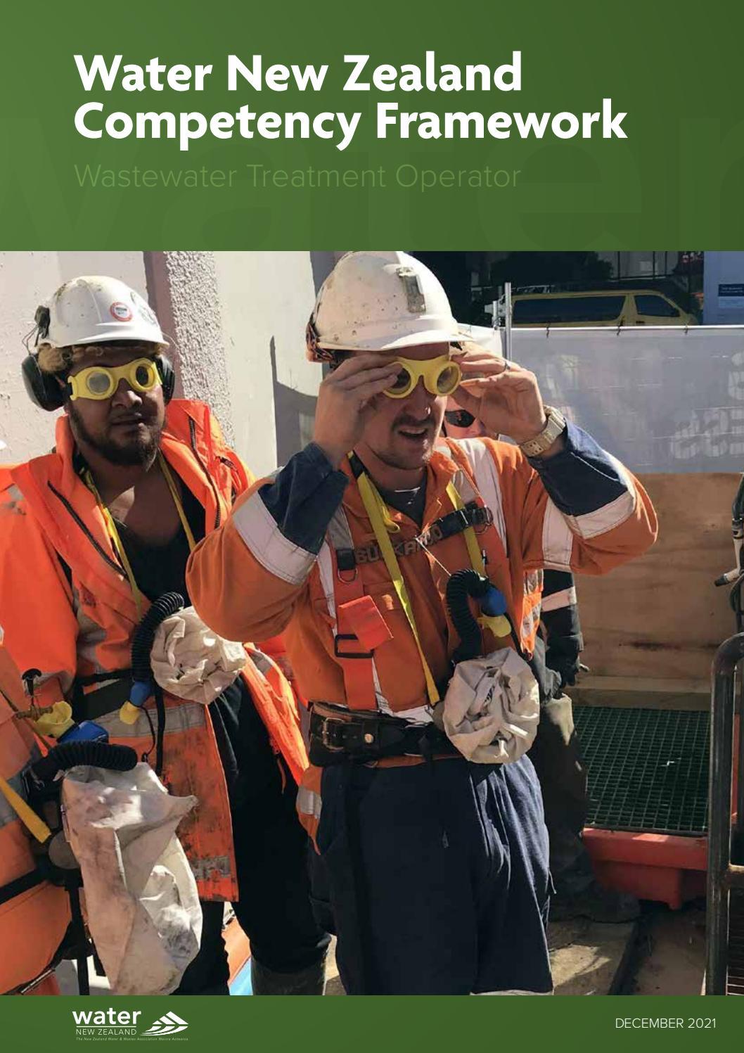 Water New Zealand Competency Framework Wastewater Treatment Operator by Water_New_Zealand Issuu