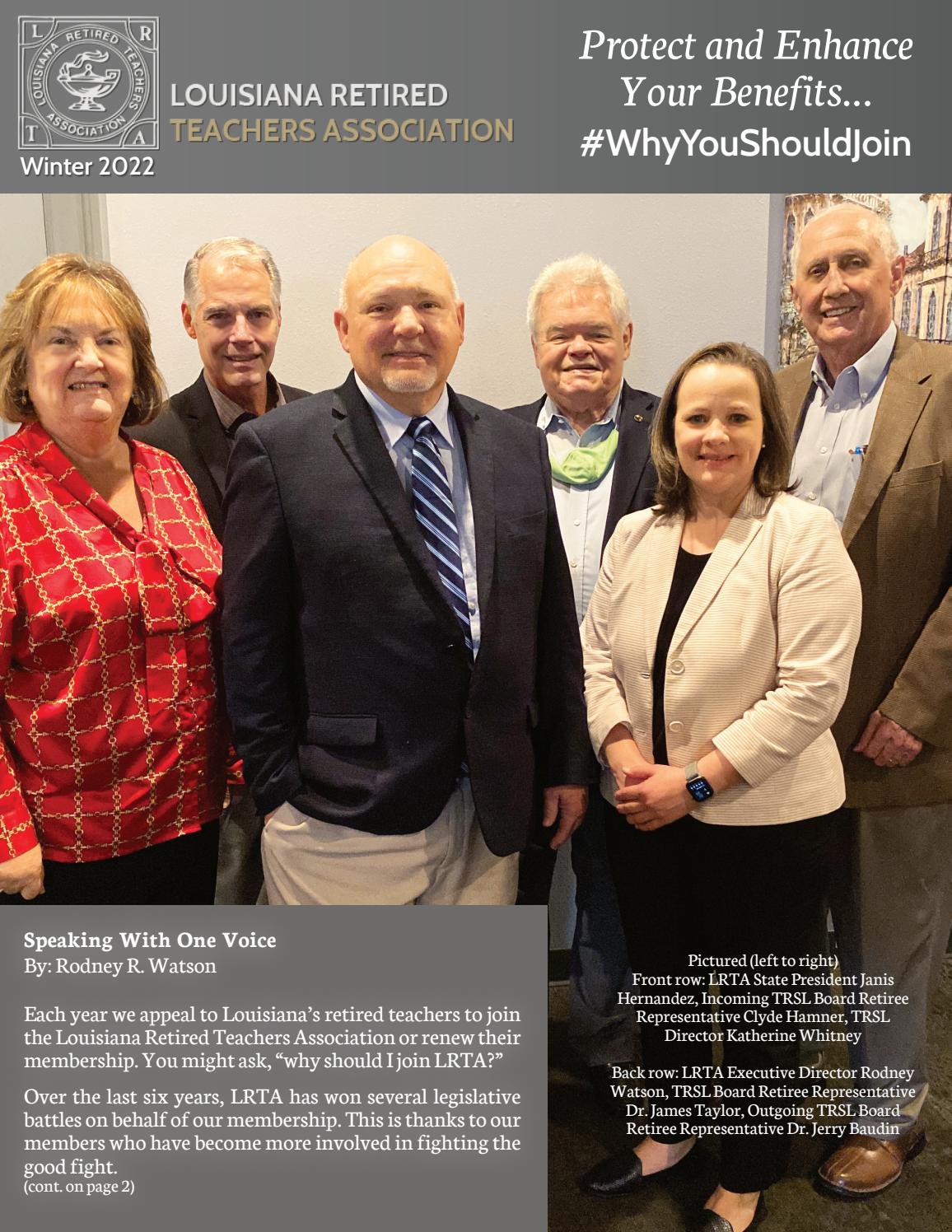 2022 Winter Newsletter by Louisiana Retired Teachers Association Issuu