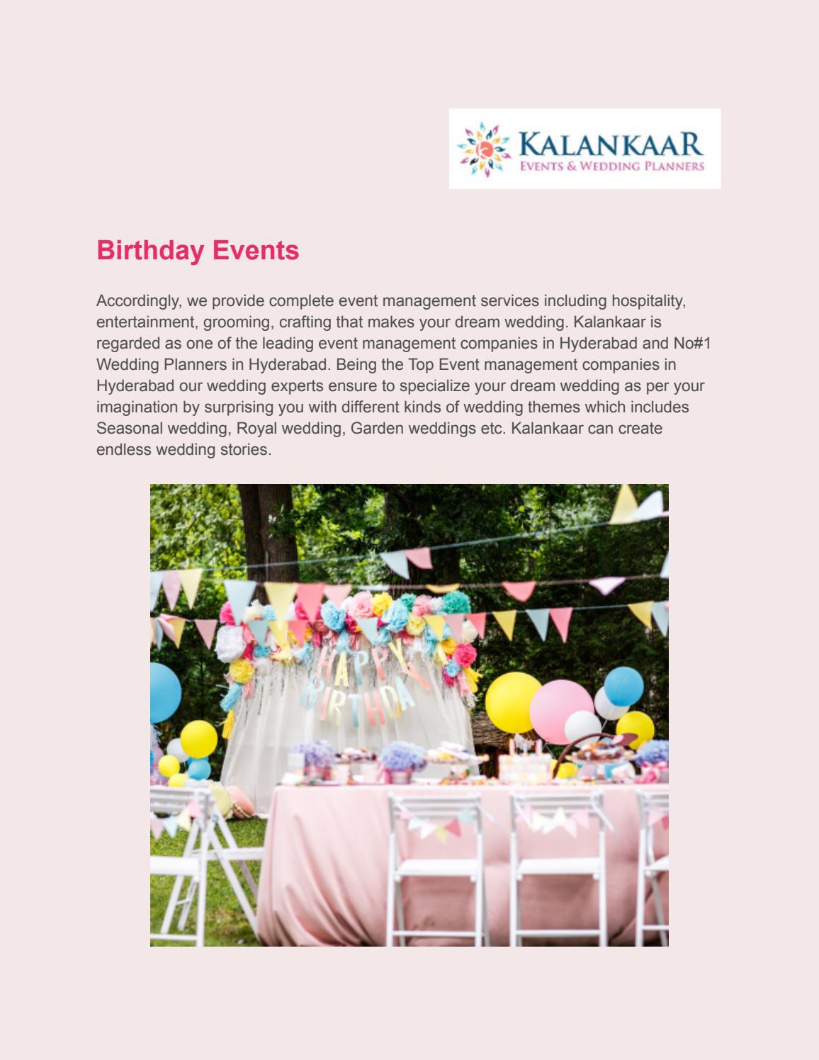 Birthday Event Organisers in Hyderabad Birthday event organisers near