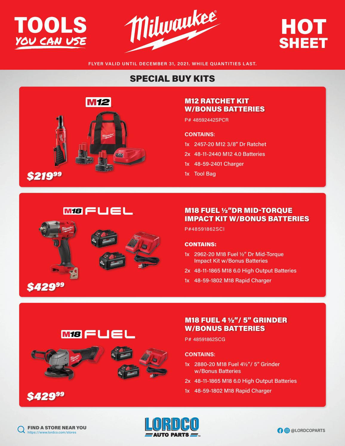 Lordco Auto Parts Winter Milwaukee Promo Kits by lordcoautoparts - Issuu