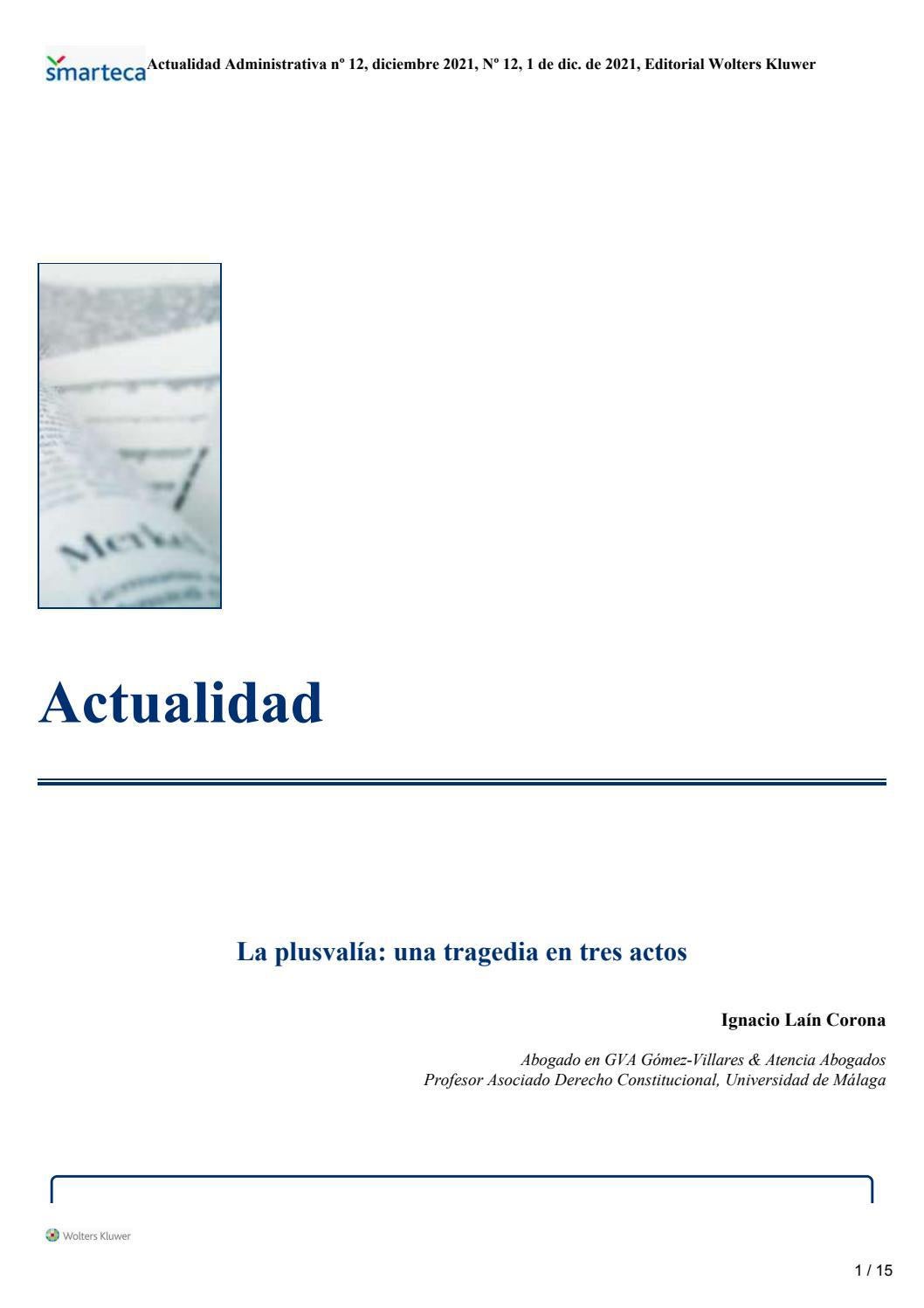 Actualidad Adminstrativa Ignacio La n By GVA G mez Villares Atencia 