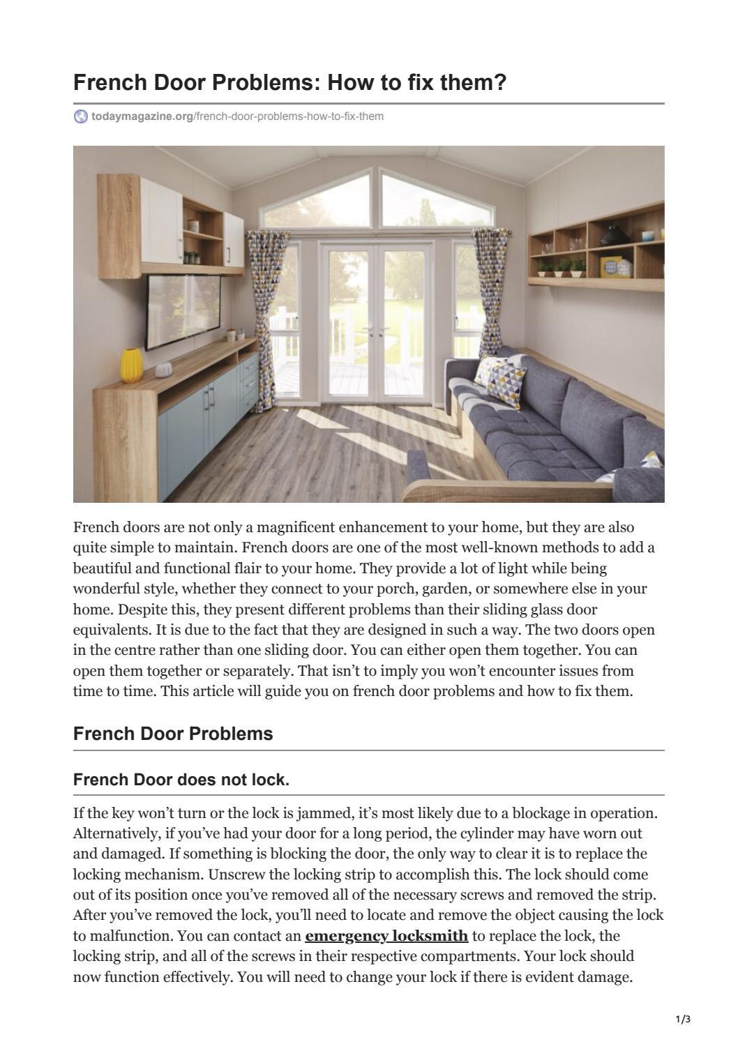 French Door Problems How to Fix by DVS Locksmith