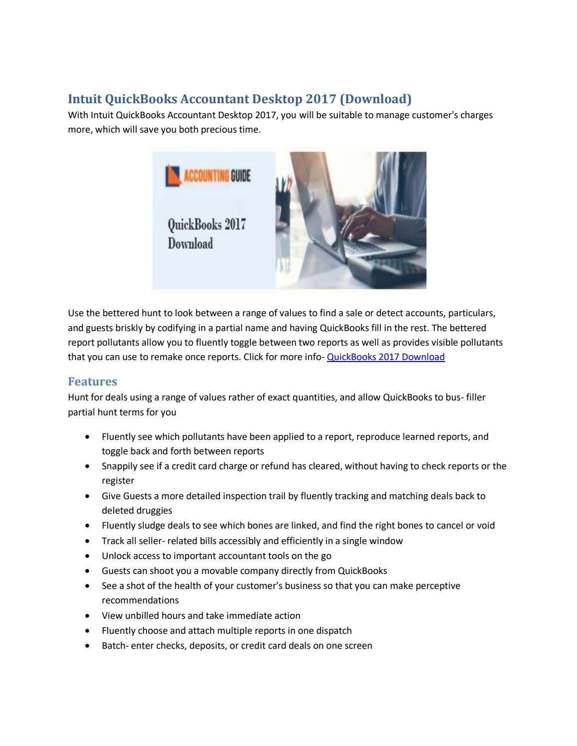 Step to Download QuickBooks 2017 by accounting advice - Issuu
