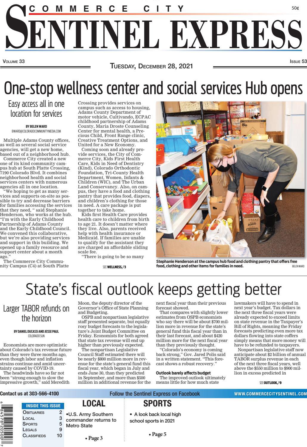 Commerce City Sentinel Express 122821 by Colorado Community Media Issuu