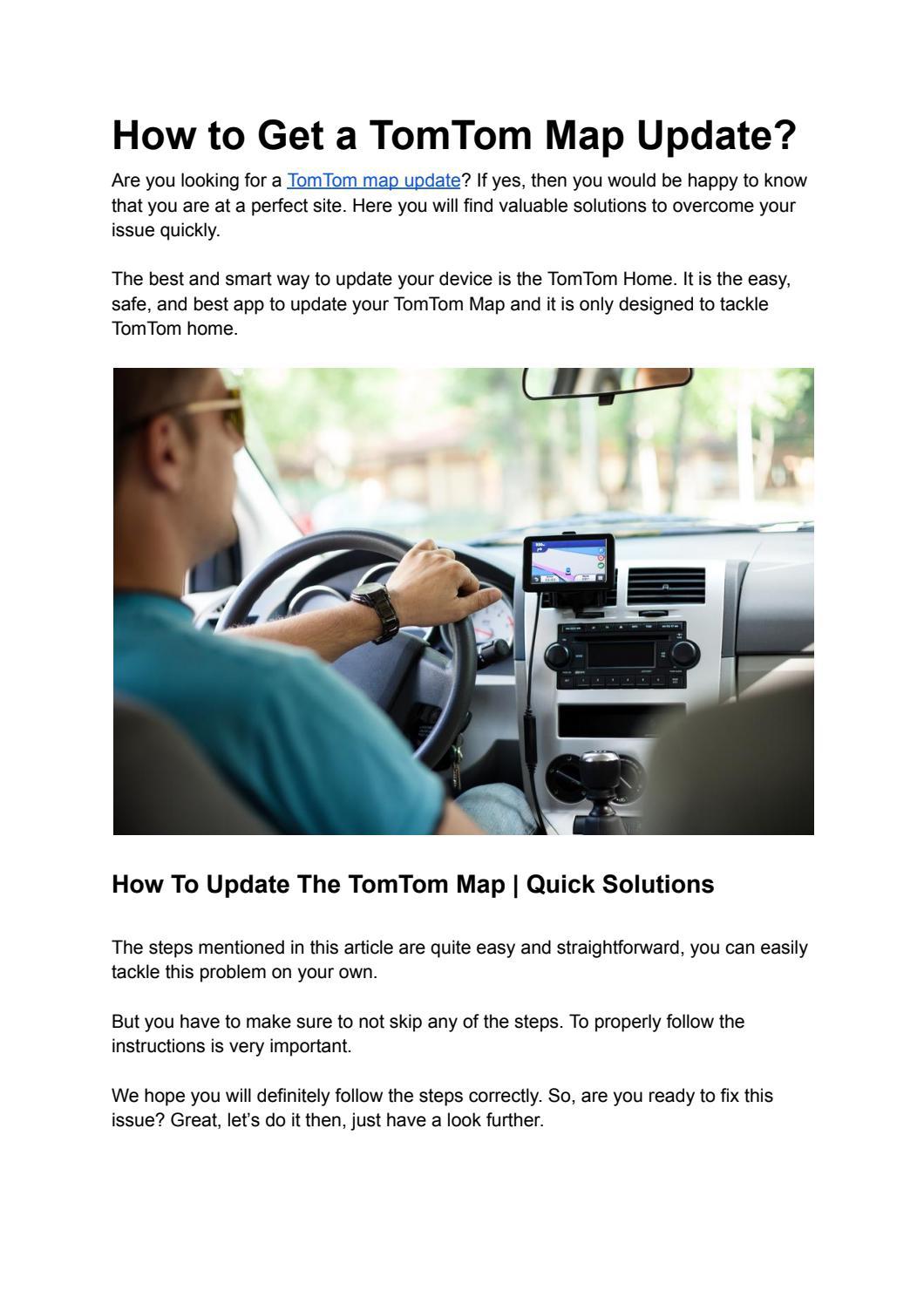 How to Get a TomTom Map Update? by GPS Contact Number Issuu