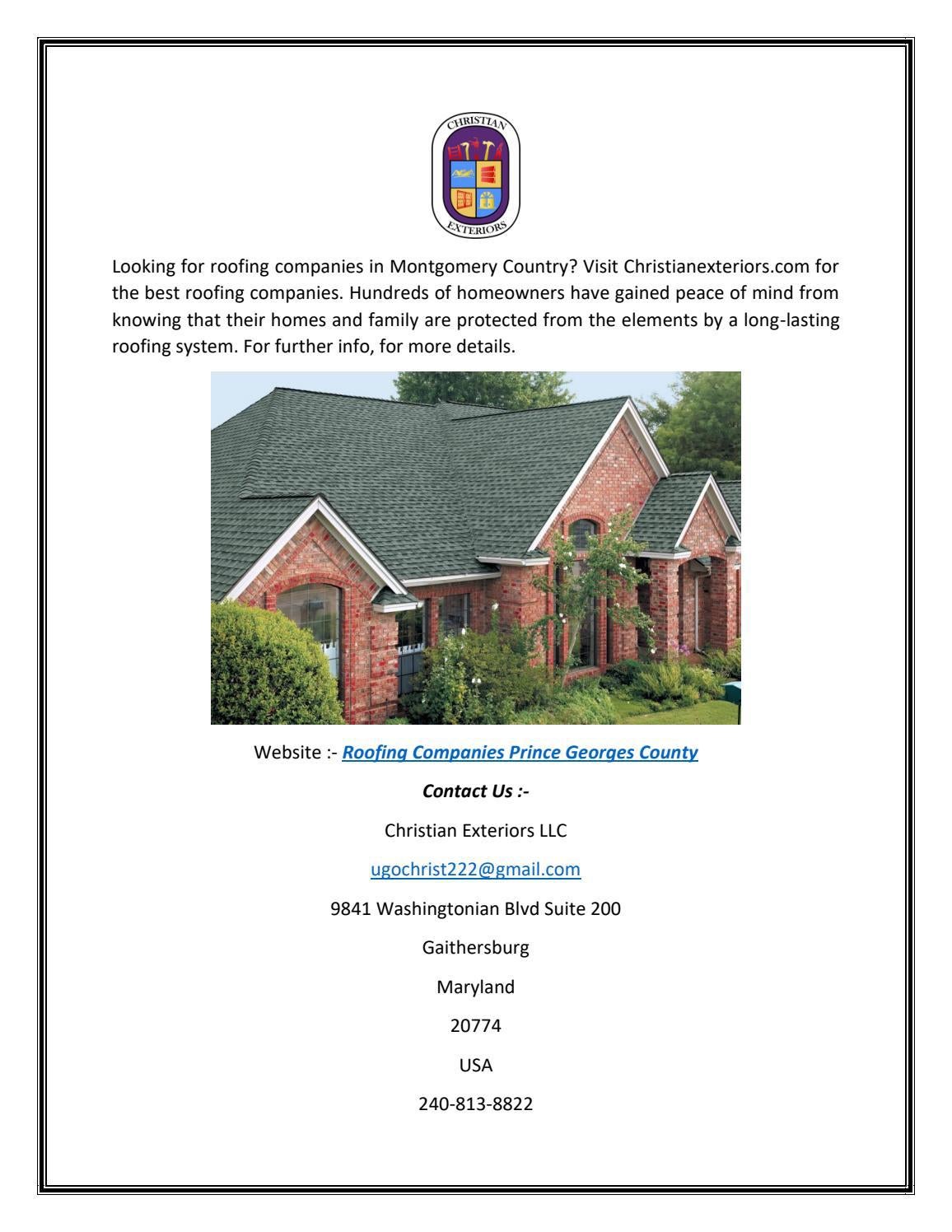 Roofing Companies Prince County by