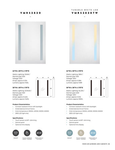 VONN - LED 卫浴 Mirrors and Cabinets 目录 第 13 页