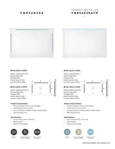 VONN - LED 卫浴 Mirrors and Cabinets 目录 第 15 页