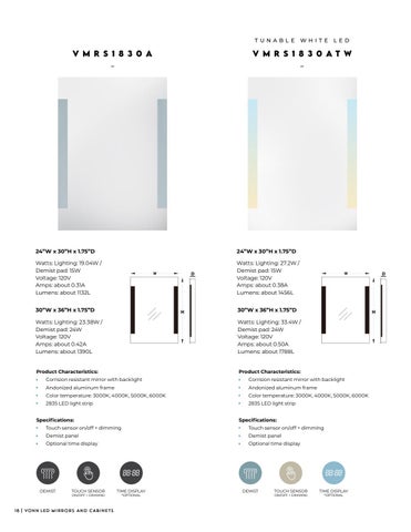 VONN - LED 卫浴 Mirrors and Cabinets 目录 第 18 页