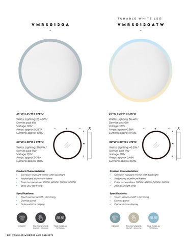 VONN - LED 卫浴 Mirrors and Cabinets 目录 第 20 页