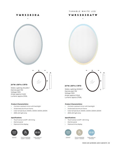 VONN - LED 卫浴 Mirrors and Cabinets 目录 第 21 页