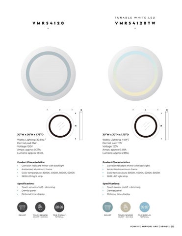 VONN - LED 卫浴 Mirrors and Cabinets 目录 第 23 页