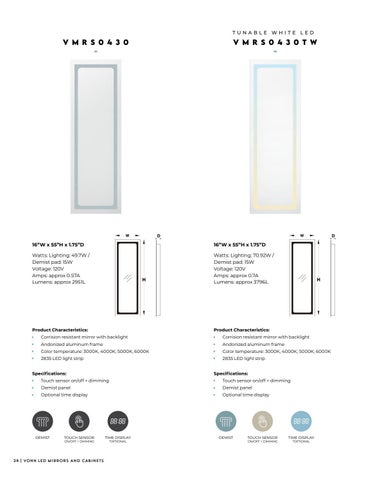 VONN - LED 卫浴 Mirrors and Cabinets 目录 第 24 页