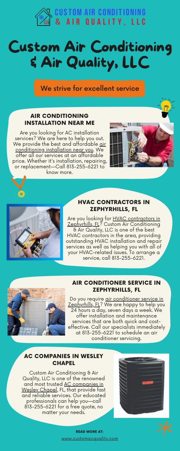 AC Companies in Wesley Chapel by Custom Air Conditioning & Air Quality