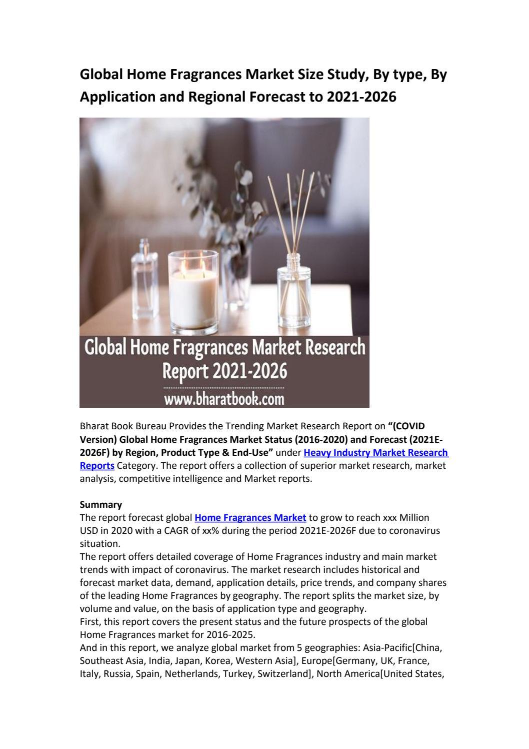 Global Home Fragrances Market Research Report 20212026 by James Grey