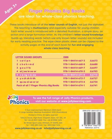 Finger Phonics Big Books 1-7 JL6741 - British English precursive by