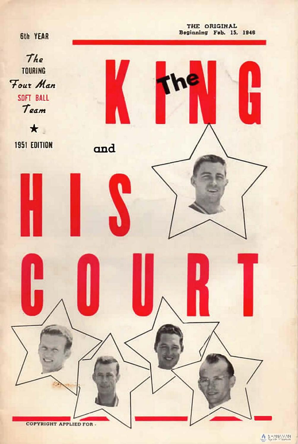 1951 Edition The King and His Court Softball by County
