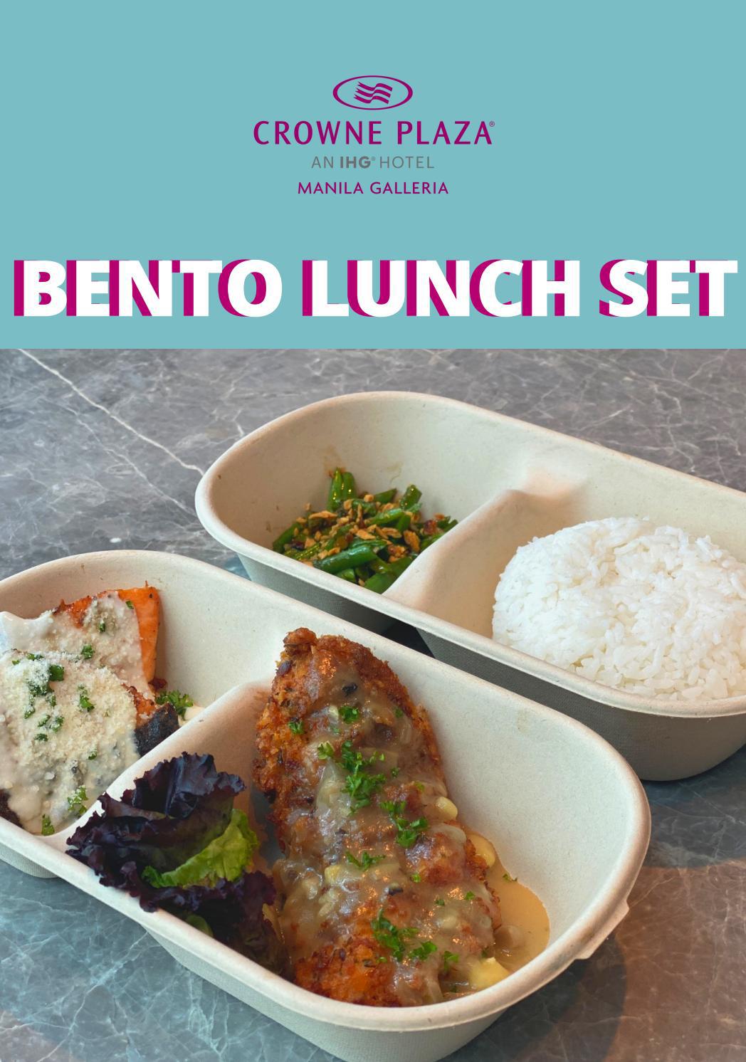 Crowne Plaza Manila Galleria Bento Lunch Set January 2022 by Crowne