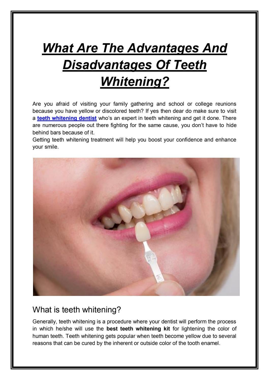 What Are The Advantages And Disadvantages Of Teeth Whitening? by Edge