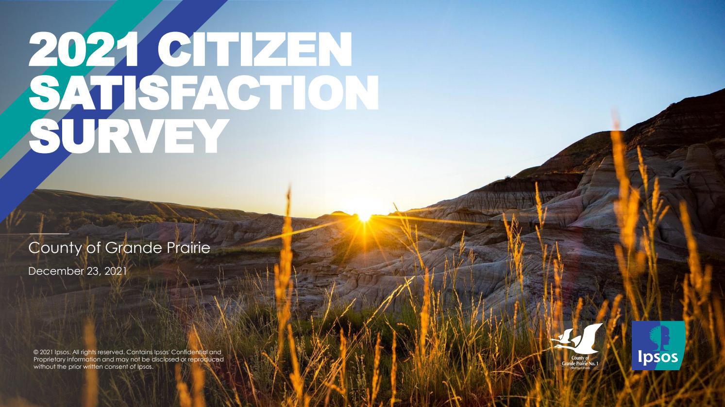 2021 County of Grande Prairie Citizen Satisfaction Survey by