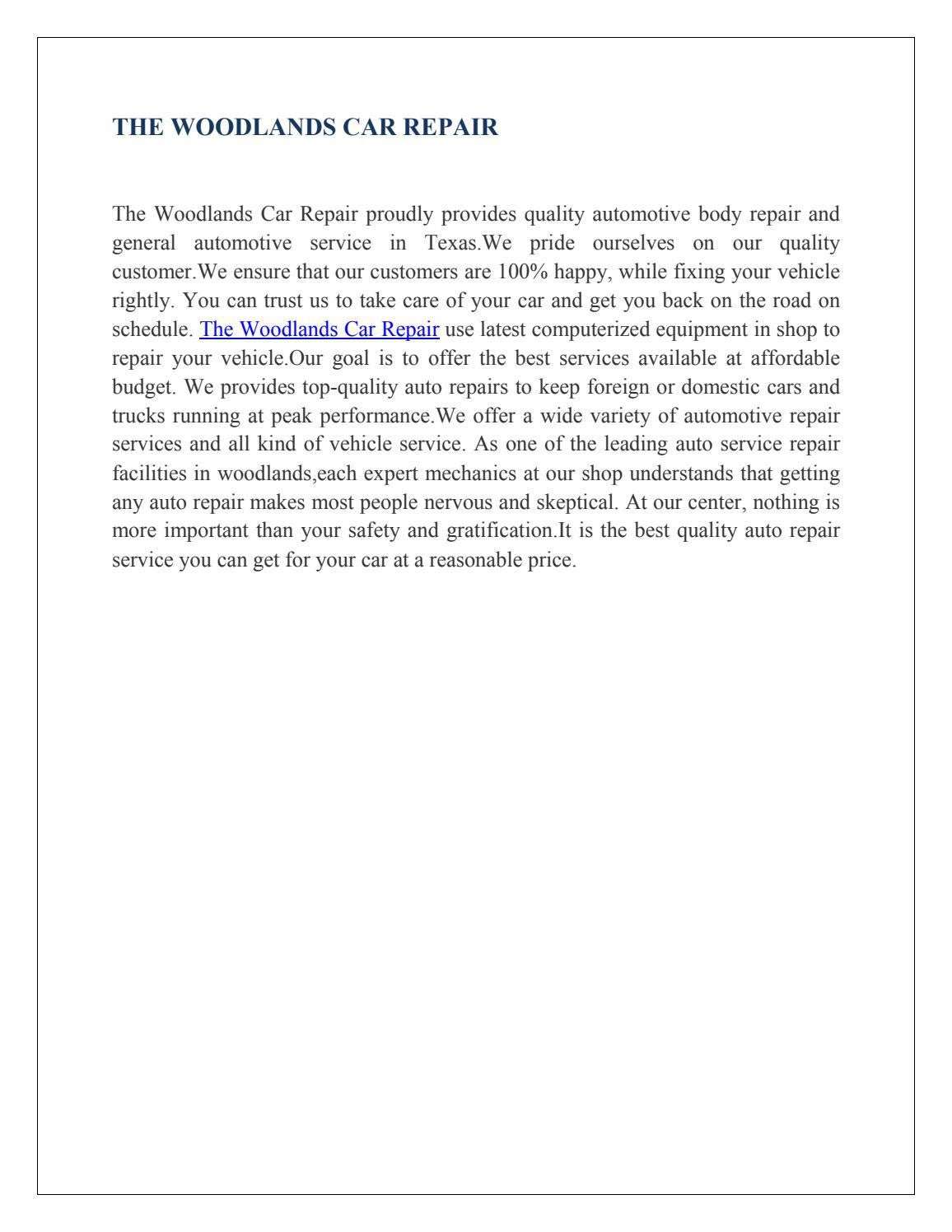 Woodland Car Repair by stevensamuell Issuu