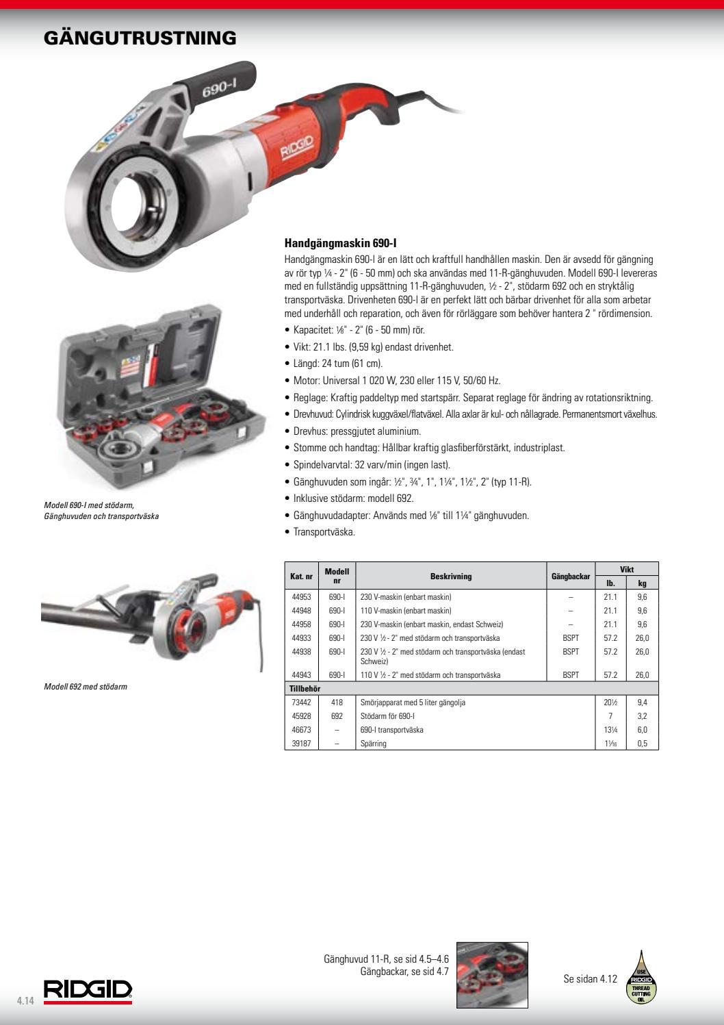RIDGID_Catalog_SV by RIDGID Europe Issuu