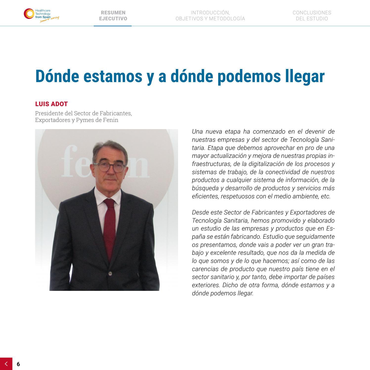 Estudio Sobre La Fabricaci n De Tecnolog a Sanitaria En Espa a Y Su 