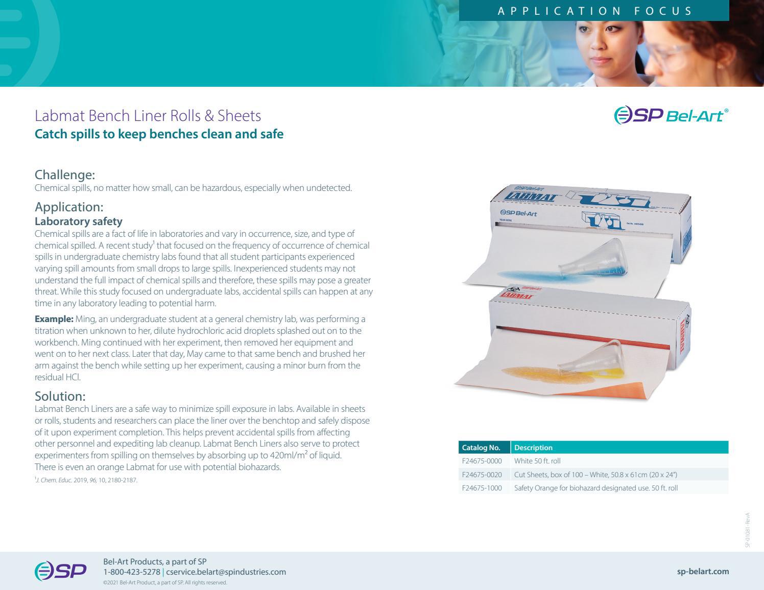 Labmat Bench Liner Rolls and Sheet by SP Scientific Products Issuu