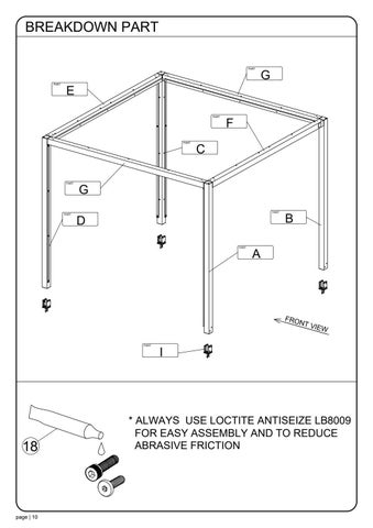ASSEMBLY INSTRUCTION SOMBRERO CANOPY ALUMINUM 10X10 第 11 页