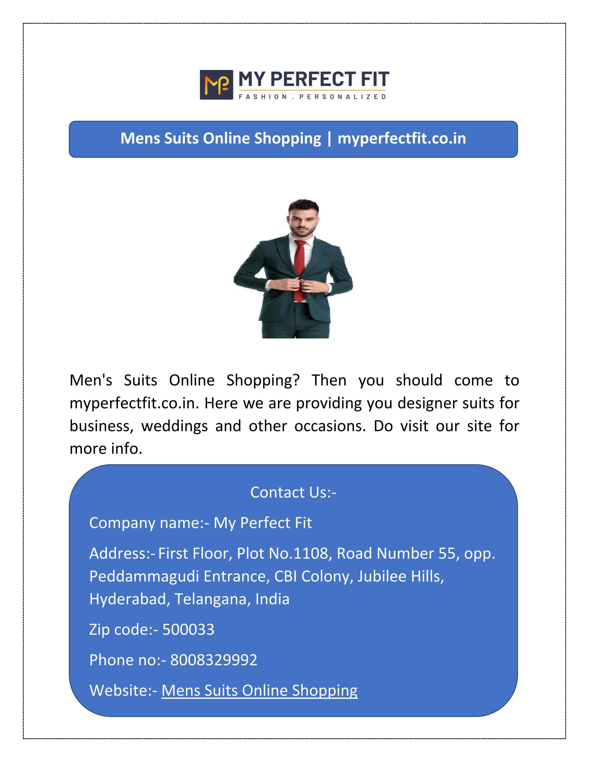 Mens Suits Online Shopping 