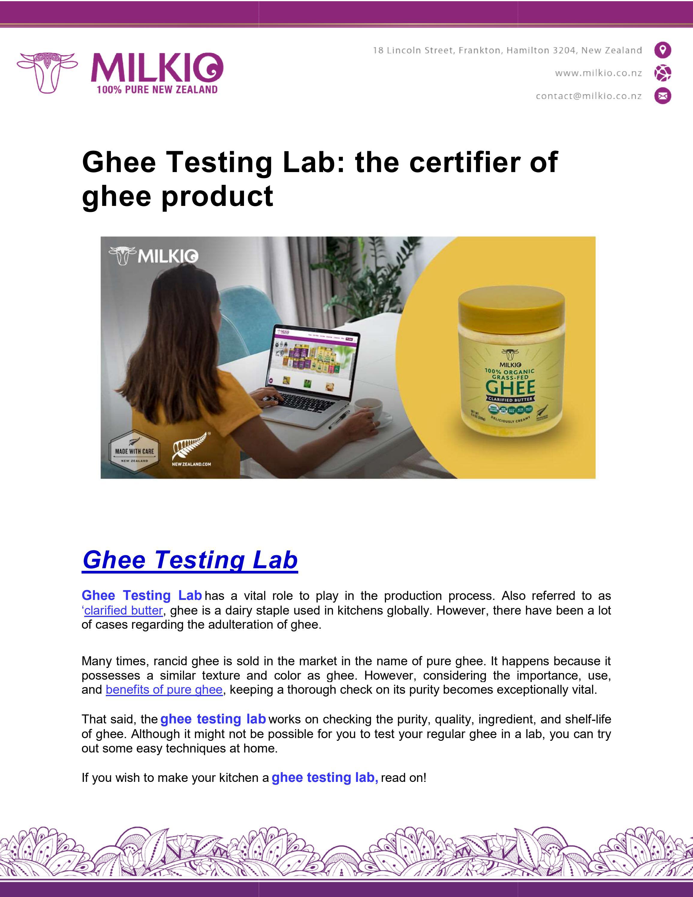 Ghee Testing Lab by mitun_milkio m Issuu