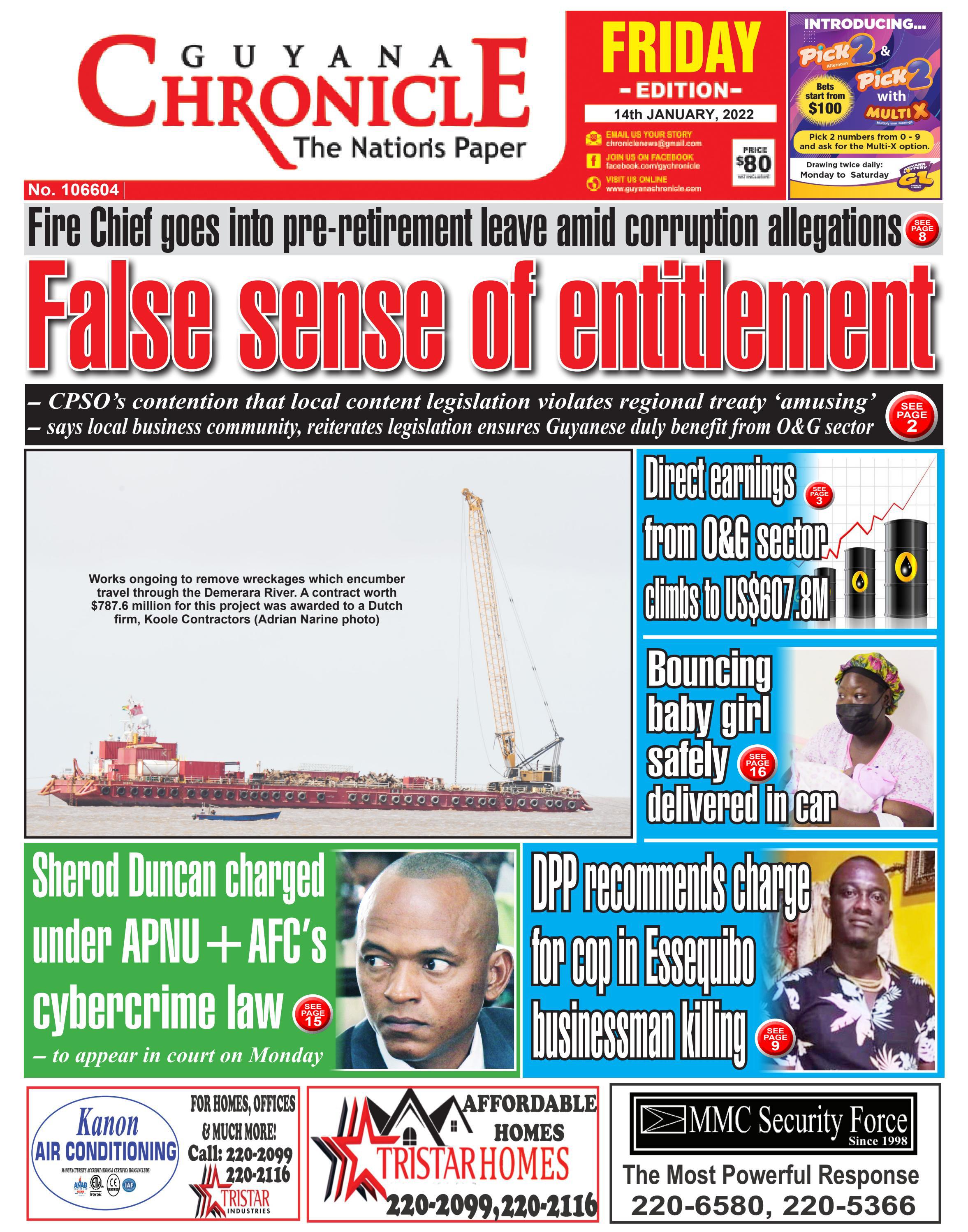 Guyana Chronicle E Paper 14 01 2022 By Guyana Chronicle Issuu