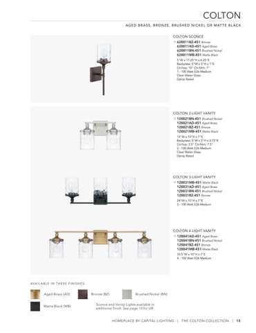 Capital Lighting 2022 Catalog 灯饰目录 · HomePlace by 第 15 页