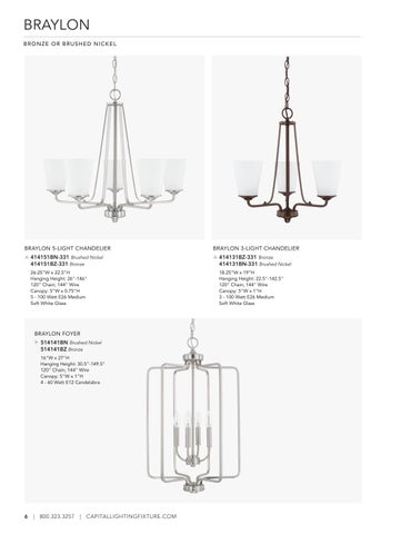Capital Lighting 2022 Catalog 灯饰目录 · HomePlace by 第 6 页