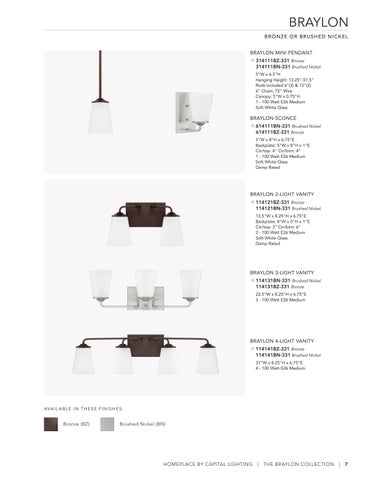 Capital Lighting 2022 Catalog 灯饰目录 · HomePlace by 第 7 页
