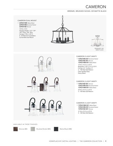 Capital Lighting 2022 Catalog 灯饰目录 · HomePlace by 第 9 页